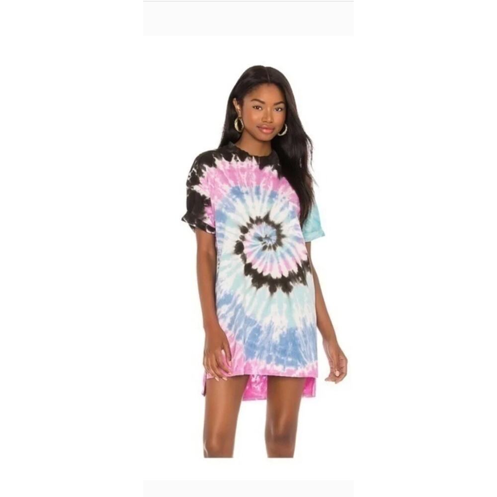 Electric & Rose x REVOLVE Catalina T-Shirt Dress Cosmic Seabreeze & Peony Wash,M